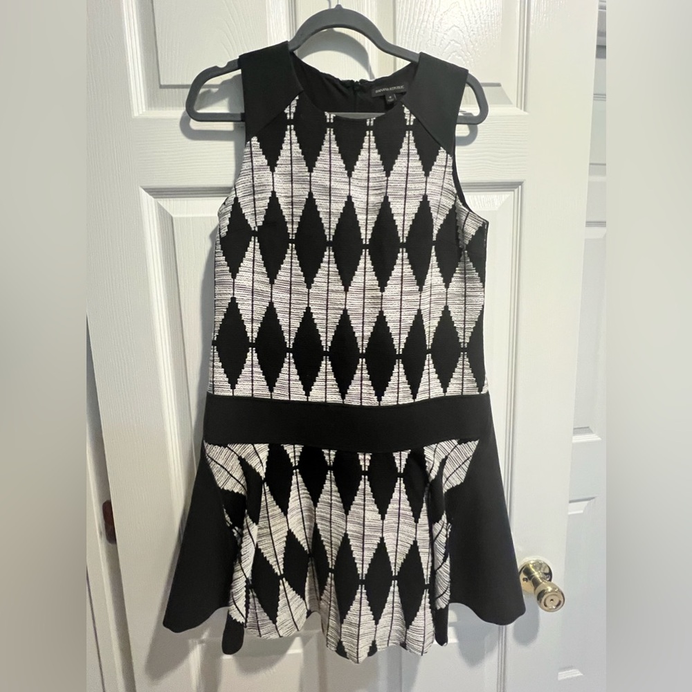 Banana Republic Black and Grey Winter Tank Dress Size 6